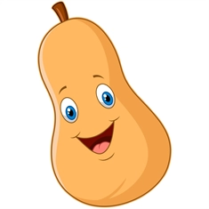 Butternut Squash Classroom Vegetable Transparent Sticker